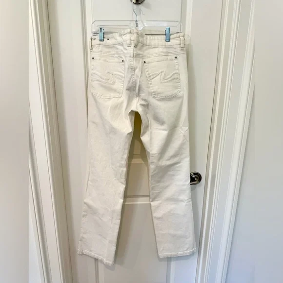 White House Black Market Noir Cut White Women's Jeans Size 12 - Picture 4 of 12